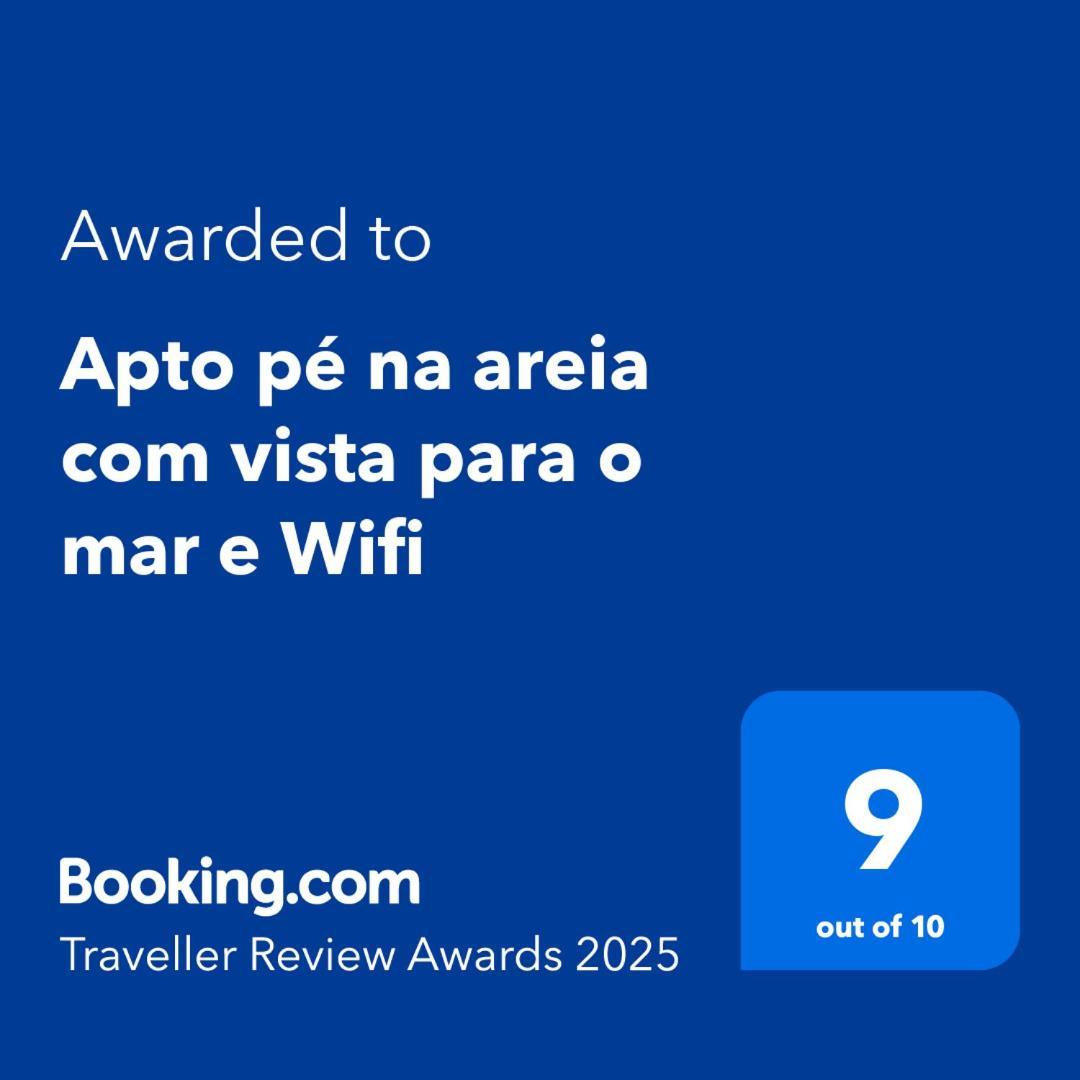 Apto Pe Na Areia Com Vista Para O Mar E Wifi Praia Grande  Kültér fotó